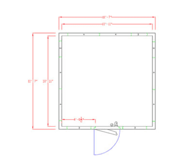 American Panel Corporation 12X12F-I Walk-In Freezer