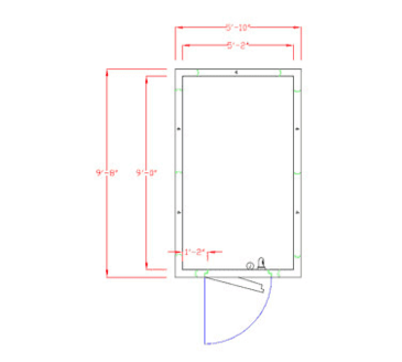 American Panel Corporation 6X10C-O Walk-In Cooler