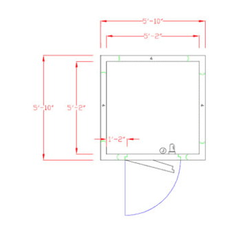 American Panel Corporation 6X6F-O Walk-In Freezer