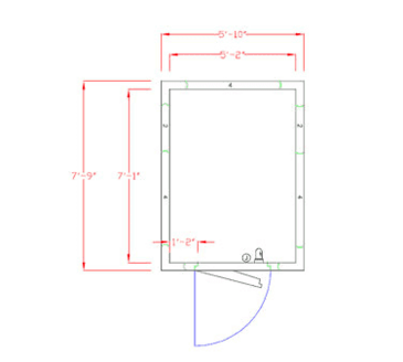 American Panel Corporation 6X8C-I Walk-In Cooler & Compressor